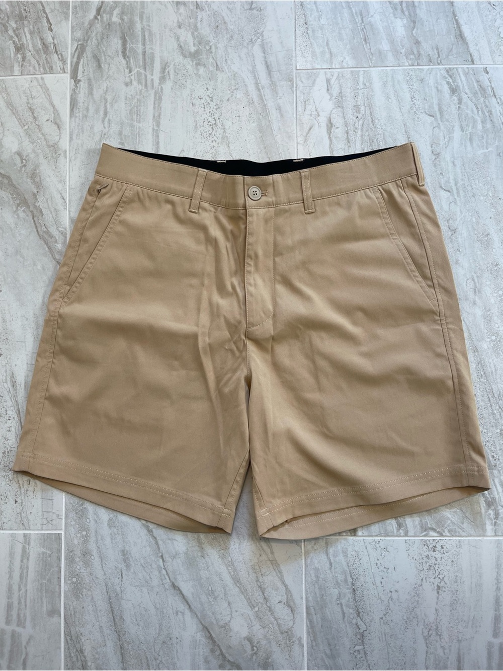 YoungLA Men's Khaki Flat Front Shorts
